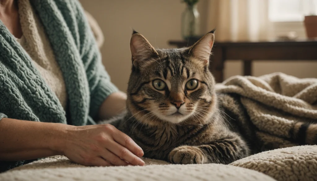 chat boule sous la peau